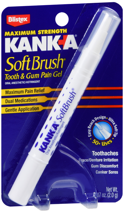 KANKA ORAL PAIN GEL SOFT BRUSH 0.07OZ