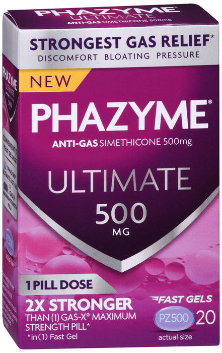 Phazyme Ultimate Geltab 500mg 20ct