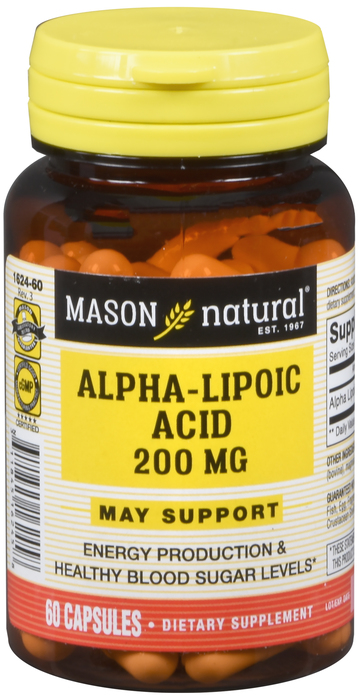 ALPHA-LIPOIC ACID 200MG CAP 60CT MASON