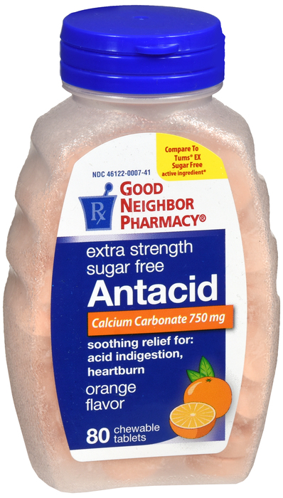 Good Neighbor Pharmacy Sugar Free Antacid Original Tablets 80ct