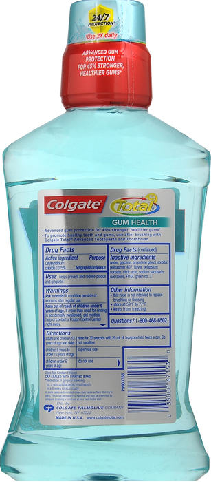 COLGATE TOTAL MTHWSH GUM HLTH MINT 500ML