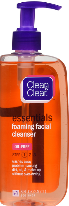 CLEAN&CLEAR FOAM FACE CLEANSER WASH 8OZ