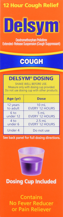 Delsym 12 Hour Extended Release Cough Suppressant Grape 5oz