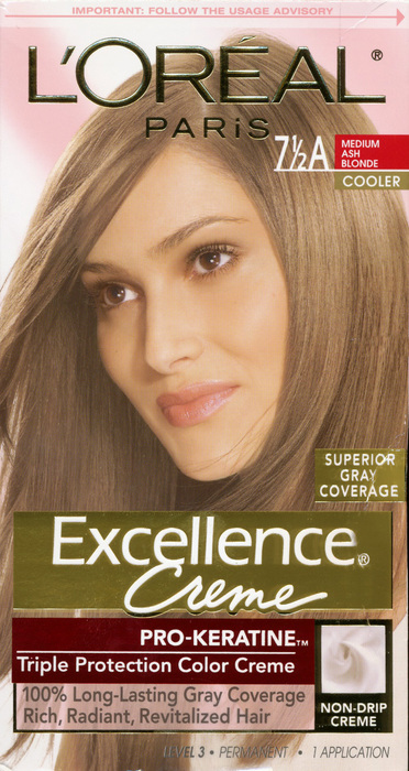 L'Oreal Paris Excellence Creme Medium Ash Blonde Permanent Hair Color 1ct