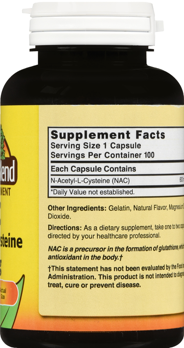 Nature's Blend NAC 600mg Capsules 100ct