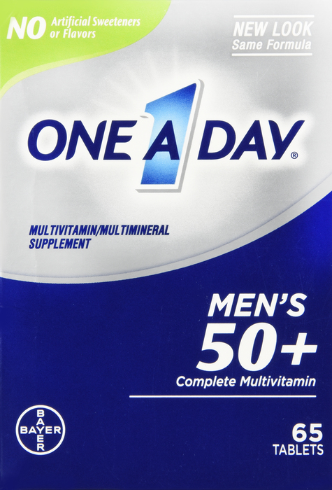 One A Day Men's 50+ Complete Multivitamin Tablets 65ct