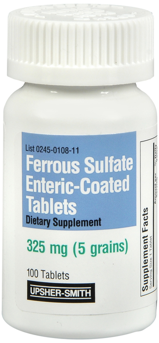 FERROUS SULFATE 325MG EC TAB 100CT U-S