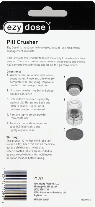 Ezy Dose Pill Crusher with Tablet Storage 1ct