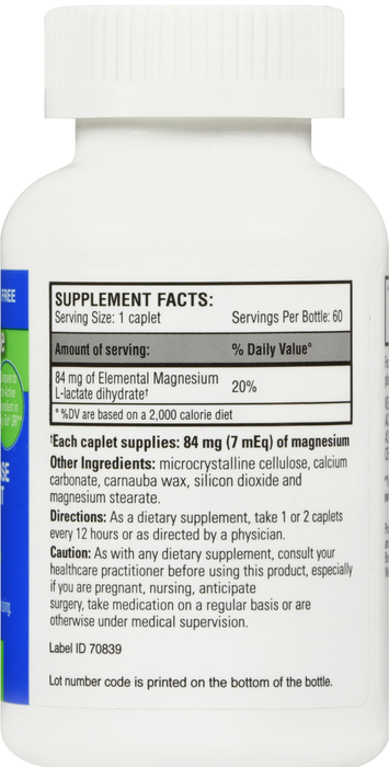 MAGNESIUM L-LACTATE DIH 84 MG SR CPL 60