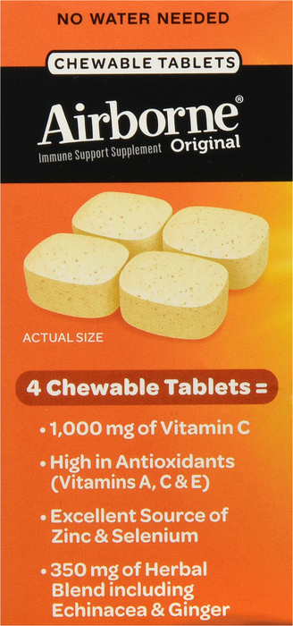 Airborne Citrus Vitamin C Chewable Tablets 32ct