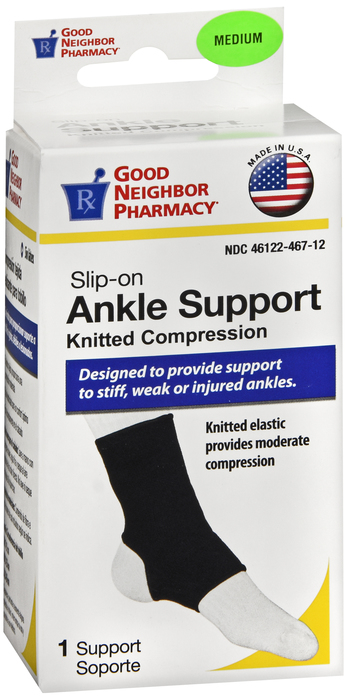 Good Neighbor Pharmacy Slip-on Elastic Ankle Support Black Medium 1ct