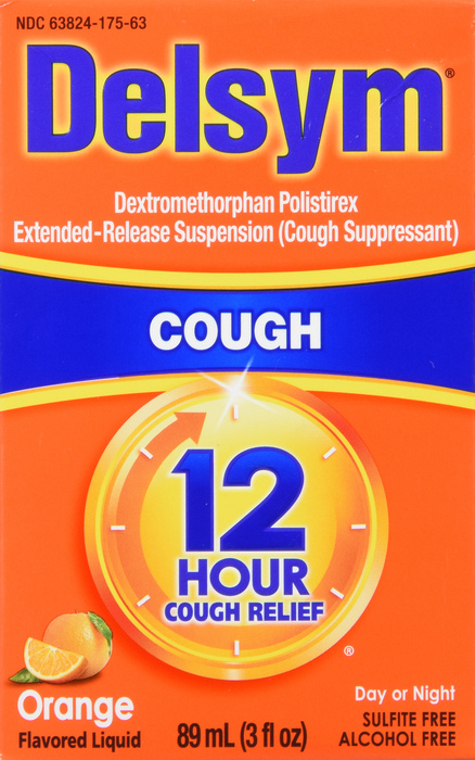 Delsym 12 Hour Cough Relief Orange Flavored Liquid 3oz