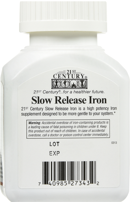 21st Century Slow Release Iron Tablets 60ct