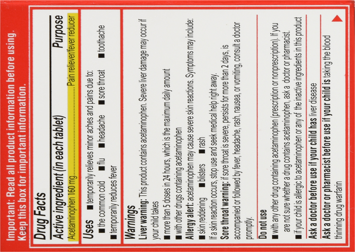 Children's Tylenol Pain + Fever 160mg Acetaminophen Bubblegum Chewable Tablets 24ct