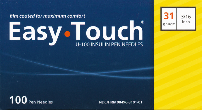 Easy Touch Pen Needles 31Gx3/16in 100ct