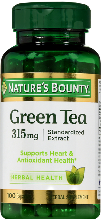 GREEN TEA EXT 315MG CAP 100CT NAT BOUNTY