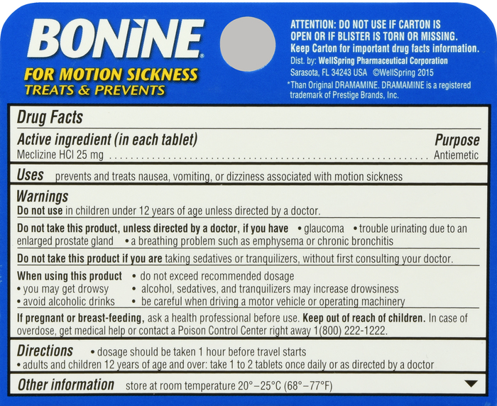 Bonine Chewable Tablets 16ct