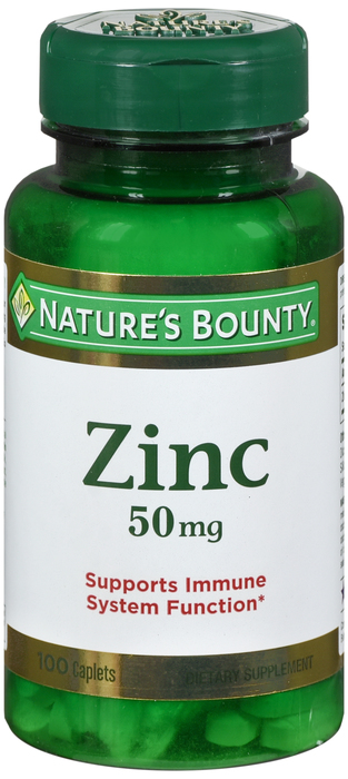 Nature's Bounty Zinc 50mg Tablets 100ct