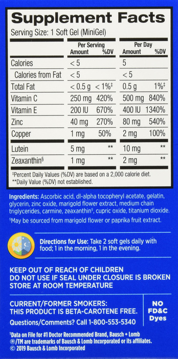 Bausch + Lomb PreserVision AREDS 2 Softgels 90ct