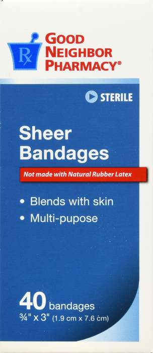 Good Neighbor Pharmacy Sheer Bandages Â¾x3 40ct