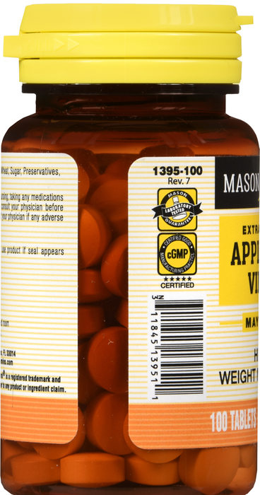 APPLE CIDER VINGR 1000MG TAB 100CT MASON