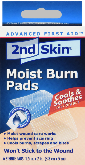 2ND SKIN MOIST BURN PADS SMALL 1.5" X 2" 6CT