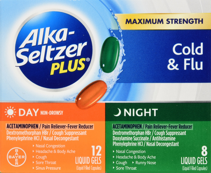 Alka-Seltzer Plus Day & Night Multi-Symptom Cold & Flu Liquid Gels 20ct