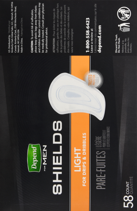 Depend Shields Men 3x58ct