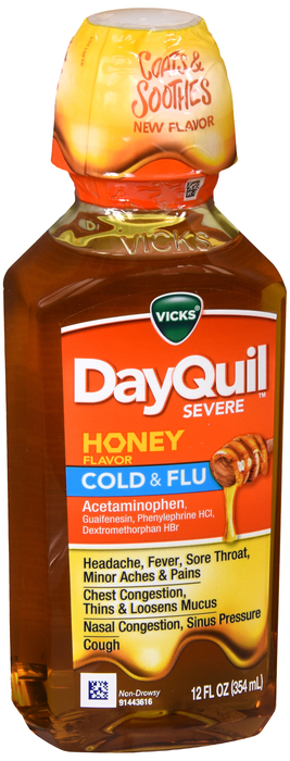 DayQuil Severe Cold & Flu Honey Flavor 12oz