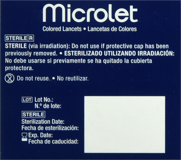 Microlet Color Lancets 100ct