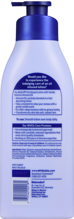 NIVEA OIL INFSD LOTION VNLA ALMND 16.9OZ