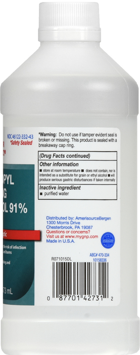 Good Neighbor Pharmacy Alcohol Isopropyl 91% Liquid 12x16oz