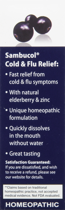 Sambucol Black Elderberry Cold & Flu Relief 30ct