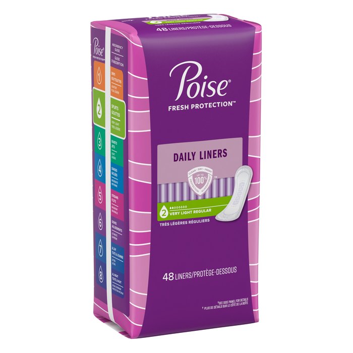 POISE PAD DAILY VERY LIGHT ABSORB 4X48CT