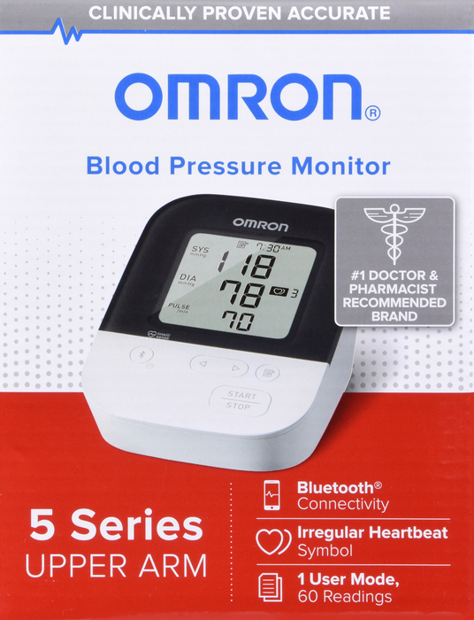 Omron 5 Series Wireless Upper Arm Blood Pressure Monitor 1ct