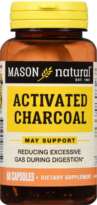 CHARCOAL ACT VEG 520MG CAPS 60CT MASON