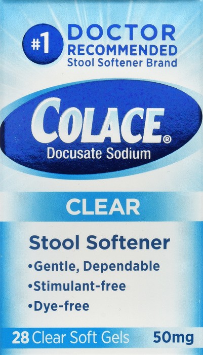 Colace Clear Stool Softener 50mg Softgels 28ct