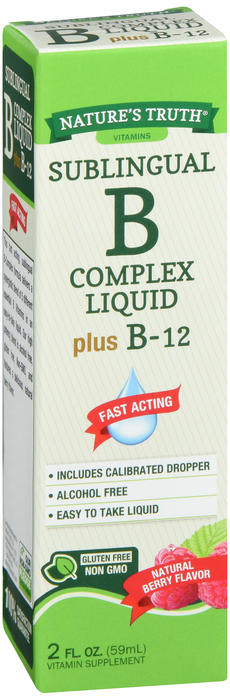 B COMPLEX + B12 SUBL LIQ 2OZ NAT TRUTH