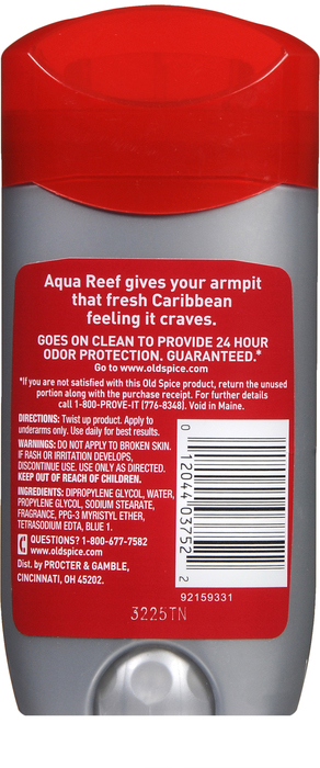 OLD SPICE STICK RED ZONE AQUA REEF 3OZ