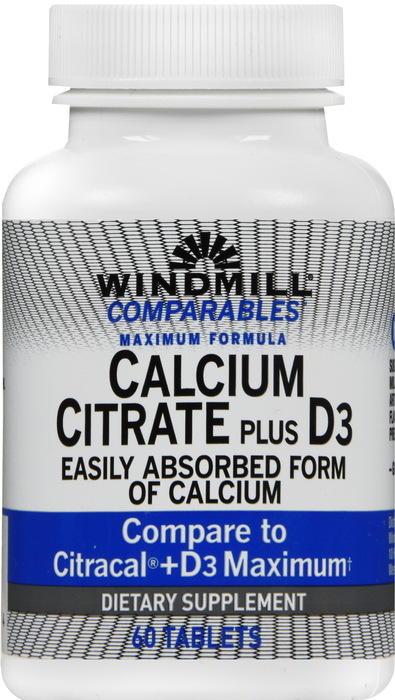 Windmill Calcium Citrate+D Tablets 60ct