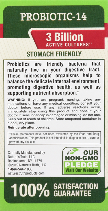 PROBIOTIC 10 70MG 3B CAPS 60CT NAT TRUTH