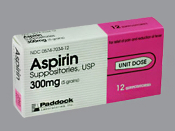 ASPIRIN 300 MG SUP 12 UD