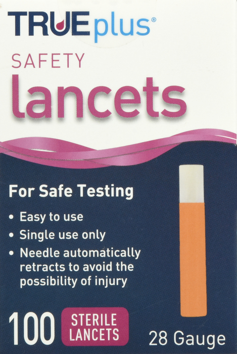 TRUEplus Mini Safety Lancets 28g 100ct