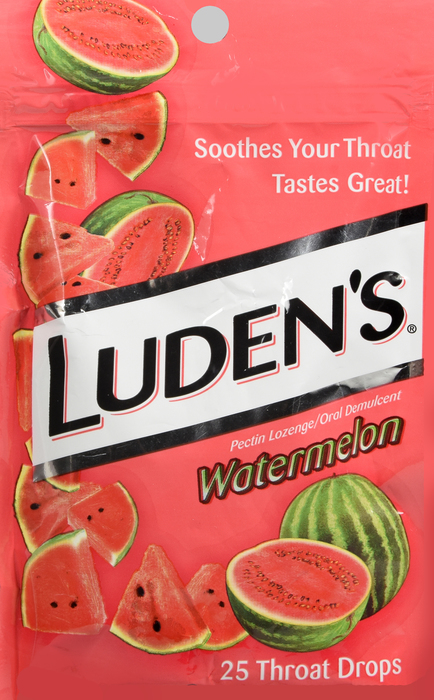 LUDENS BAG WATERMELON DROPS 25CT