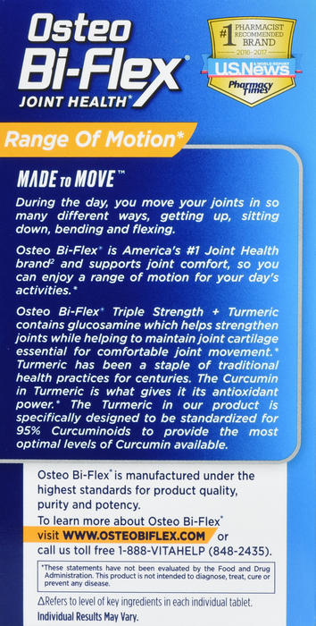 Osteo Bi-Flex Triple Strength + Turmeric Joint Health Tablets 80ct