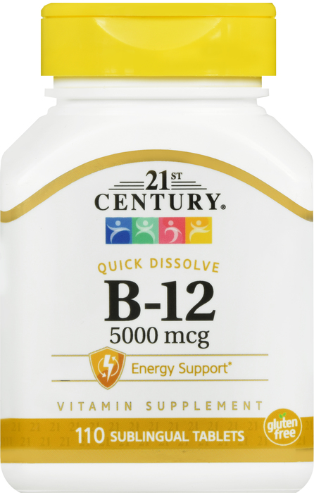 21st Century Sublingual Vitamin B-12 5000mg Tablets 110ct