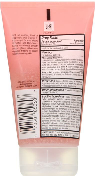 NEUTROGENA ACNE O/F SCRUB REGULAR 4.2OZ