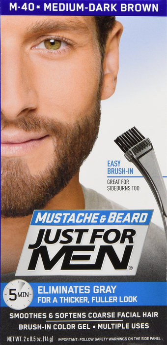 JUST FOR MEN MUSTACHE GEL MED DRK BROWN