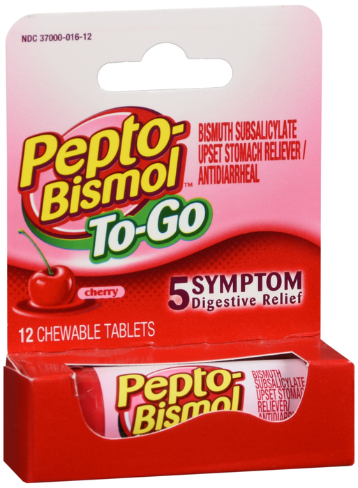 PEPTO BISMOL TO GO CHEW TAB CHERRY 12CT