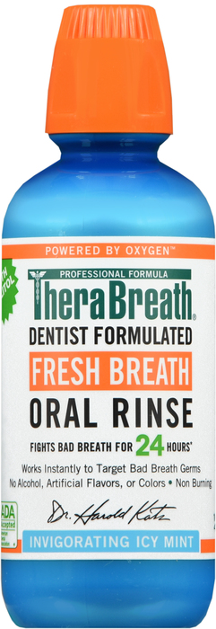 TheraBreath Fresh Breath Oral Rinse Icy Mint 16oz